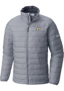 Mens Purdue Boilermakers Columbia Mens Heat Seal Powder Heavyweight Jacket - Grey