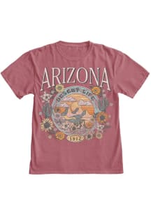 Blue 84 Arizona Womens Red Arizona Short Sleeve T-Shirt