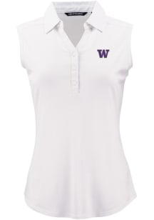 Cutter and Buck Washington Huskies Womens White Forge Eco Polo Shirt