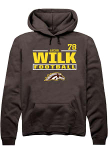 Jacob Wilk Western Michigan Broncos Mens Brown Football NIL Stacked Box Player Hood