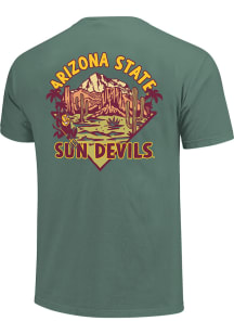 Arizona State Sun Devils Green Outdoor Scene Short Sleeve T Shirt