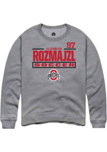 Elizabeth Rozmajzl Ohio State Buckeyes Mens Graphite NIL Stacked Box Player Crew