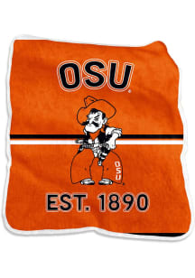 Oklahoma State Cowboys Retro Raschel Throw Blanket - Orange