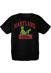 Blue 84 Maryland Terrapins Youth Black Kermit Short Sleeve T-Shirt