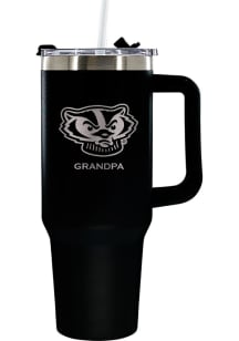 The Memory Company Wisconsin Badgers Grandpa 40oz Stainless Steel Tumbler - Black
