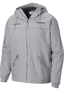 Columbia K-State Wildcats Mens Grey Heat Seal Oroville Creek Medium Weight Jacket