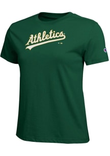 Champion Oakland Athletics Womens Green Core Short Sleeve T-Shirt