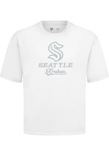 Levelwear Seattle Kraken White Signature Knit Shadow Surge Short Sleeve Fashion T Shirt