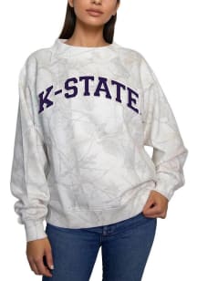 K-State Wildcats Womens Green Hampton Camo Crew Sweatshirt
