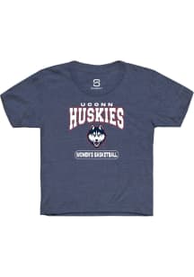 Summit Sportswear UConn Huskies Youth Navy Blue Women's Basketball Short Sleeve T-Shirt