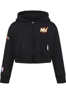 Pro Standard Miami Heat Girls Black Classic Essentials Long Sleeve Full Zip Jacket