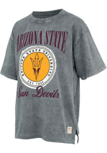 Pressbox Arizona State Sun Devils Womens Maroon Falkland Moonstone Short Sleeve T-Shirt