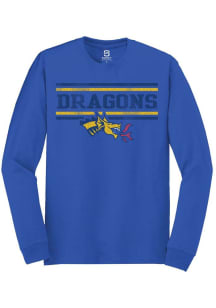 Summit Sportswear Drexel Dragons Blue Bars Long Sleeve T Shirt