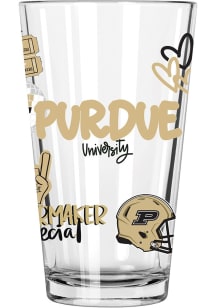 Purdue Boilermakers 16oz Pint Glass - Black