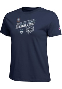 Champion UConn Huskies Womens Navy Blue MBB Final Four 2026 Core Short Sleeve T-Shirt