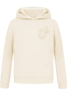 Pro Standard Miami Heat Boys White Neutral Long Sleeve Hooded Sweatshirt