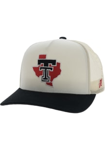 Hooey Texas Tech Red Raiders Two Tone Trucker Adjustable Hat - White