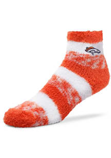 Denver Broncos Pro Stripe Fuzzy Womens Quarter Socks
