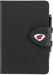 Wisconsin Badgers Gift Box Classic Notebook and Folder - Black