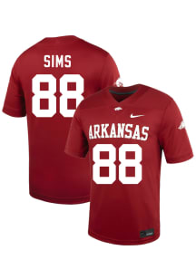 Xadavien Sims  Nike Arkansas Razorbacks Cardinal Red NIL Name And Number Football Jersey