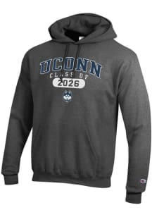 Champion UConn Huskies Mens Charcoal Class of 2026 Powerblend Long Sleeve Hoodie