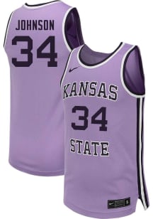 Nate Johnson  Nike K-State Wildcats Lavender NIL Name And Number Jersey
