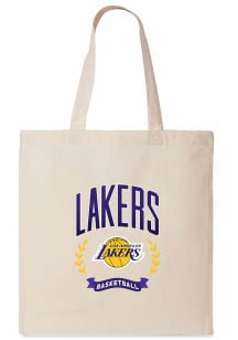 Los Angeles Lakers White Canvas Tote