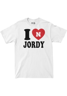 Jordy Frahm Nebraska Cornhuskers White I Heart Jordy Short Sleeve Fashion Player T Shirt