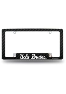 UCLA Bruins Carbon Fiber All Over Chrome License Plate Frame - Black