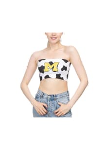 Michigan Wolverines Womens White  Tank Top