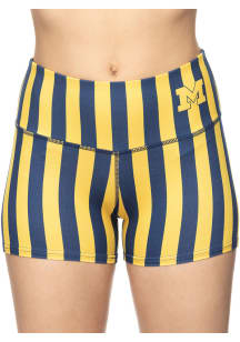 Michigan Wolverines Womens  Stripe Shorts