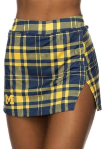 Michigan Wolverines Womens Blue V-Notch Skirt