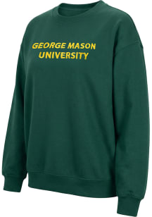 George Mason University Womens Green Sports Fleece Crew Sweatshirt