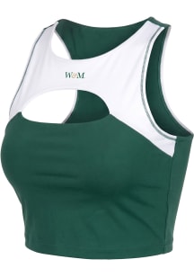 William & Mary Tribe Womens Green Peek-A-Boo Tank Top