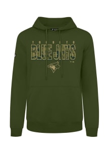Levelwear Toronto Blue Jays Mens Olive Podium Protect Long Sleeve Hoodie