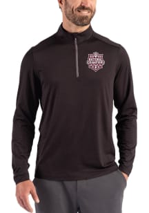 Cutter and Buck Indiana Hoosiers Mens Black 2025 CFP National Champions Coastline Long Sleeve Qtr..