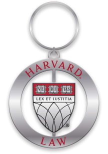 Harvard Crimson Law School Spinner Keychain - Silver