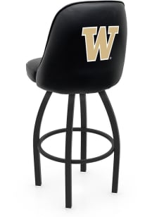 Washington Huskies Padded Swivel Pub Stool - Black