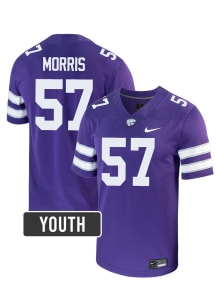 Delvin Morris K-State Wildcats Youth Purple Nike NIL Name And Number Football Jersey