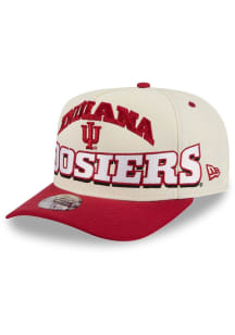 New Era Indiana Hoosiers March Madness Big Font 9FIFTY A-Frame Adjustable Hat - White