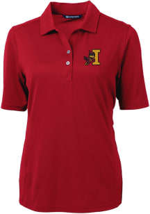 Cutter and Buck Iowa State Cyclones Womens Cardinal Virtue Pique Short Sleeve Polo Shirt