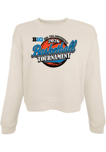 Blue 84 Big Ten Womens White 2026 Big Ten Basketball Tournament Crew Sweatshirt