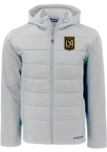 Mens Los Angeles FC Cutter and Buck Mens Evoke Hood Heavyweight Jacket - Grey
