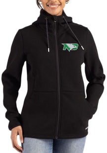 Cutter and Buck North Dakota Fighting Hawks Womens Black Epic Comfort Full Zip Light Weight Jacket