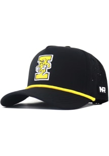 No Rivals Iowa Hawkeyes 5 Panel Rope Herky Basketball Adjustable Hat - Black