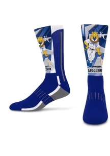 Kansas City Royals Royal Blue Mascot Retro Vibes Youth Crew Socks