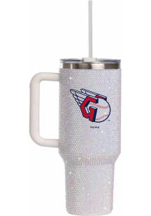 The Memory Company Cleveland Guardians 34oz White Bling Stainless Steel Tumbler - White