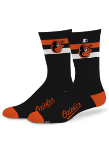 Baltimore Orioles Team Color Two Stripe Mens Crew Socks