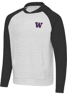 Antigua Washington Huskies Mens Black Urgent Long Sleeve Hoodie