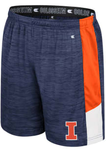 Colosseum Illinois Fighting Illini Mens Navy Blue Consistency Shorts